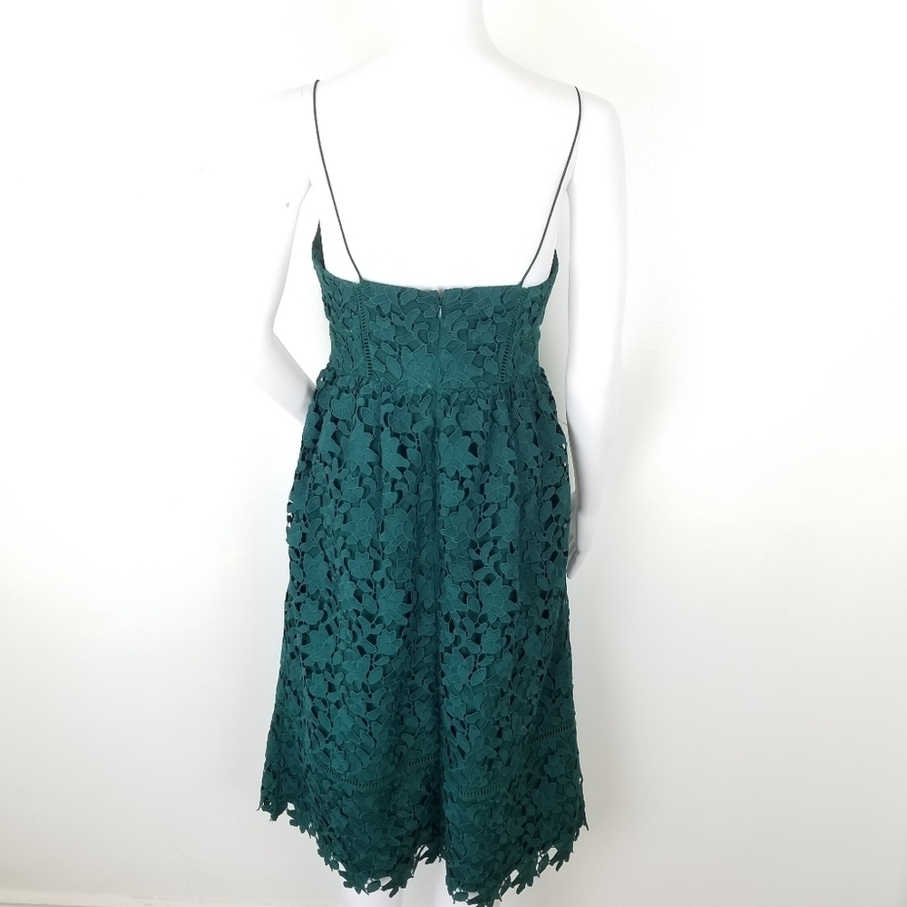 Club Monaco Green Lace Bolari Dress Size 2 - Picture 3 of 13
